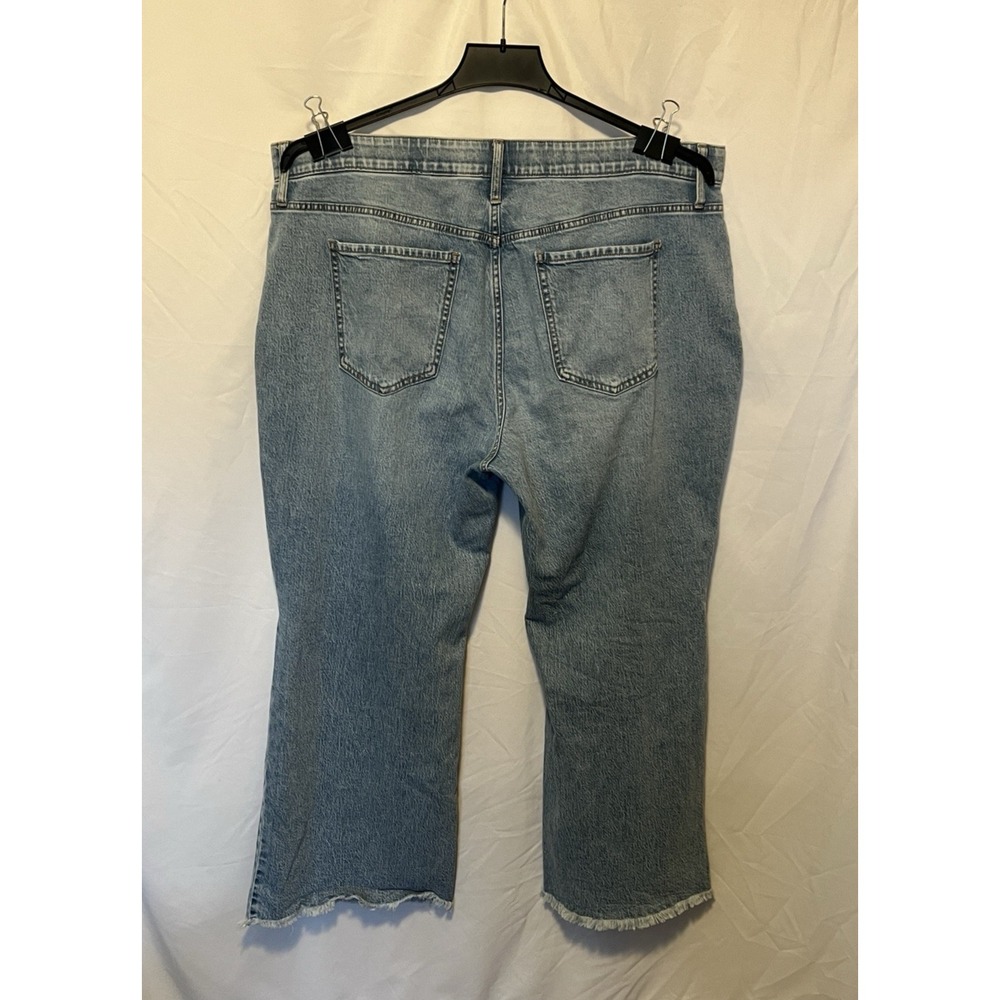 Terra & Sky Women's Size 20W Flare Leg Light Blue Denim Jeans Button & Zip Waist - Picture 8 of 15